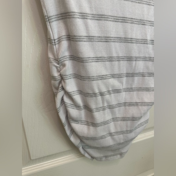 Y2k striped lace back wrenched side tee - Picture 2 of 5